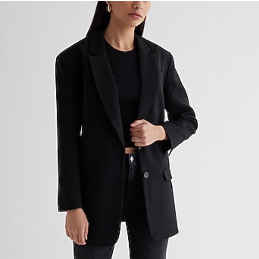 NWT Twill Boyfriend Oversized Blazer